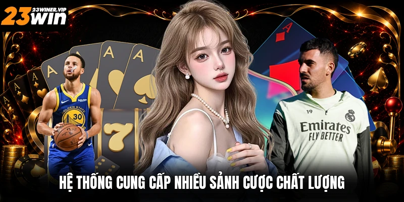 Hệ thống cung cấp nhiều sảnh cược chất lượng